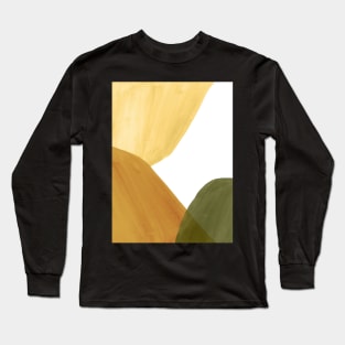 Autumn tone abstract shapes 2 Long Sleeve T-Shirt